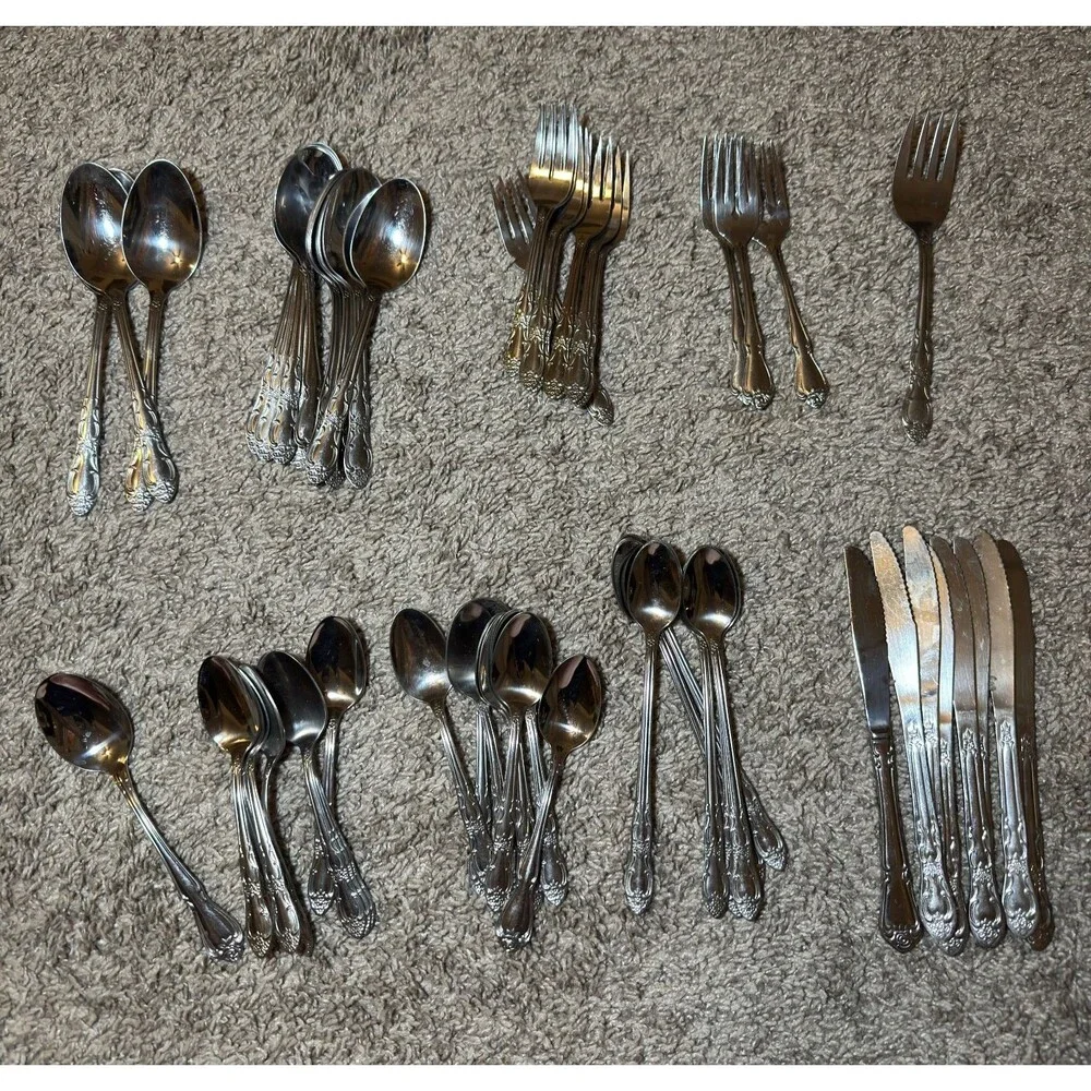 Oneida Flatware Set 57 Pc Silver Vintage Silverplate Silverware Replacements Lot